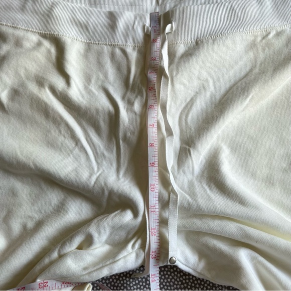 NWT COTTON GINNY Organic Cotton Blend Wide Leg White Fleece Pants plus petite lg - Picture 7 of 14
